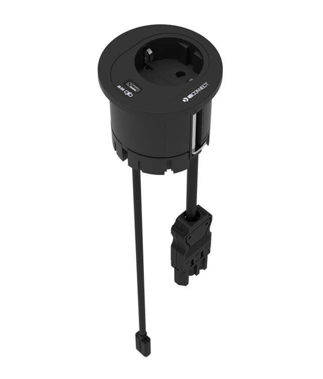 ATOM - 1xT. ELÉCTRICA + 1xUSB CARGA TIPO C + 1xDOCKING (60W)
