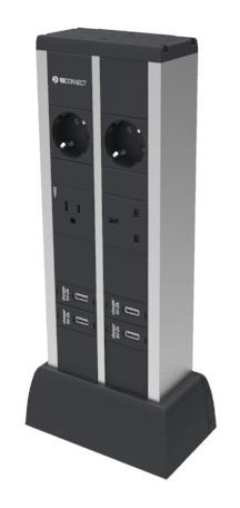 DUPLO CHARGE POINT - 4xT. ELÉCTRICA + 4xUSB CARGA TIPO A