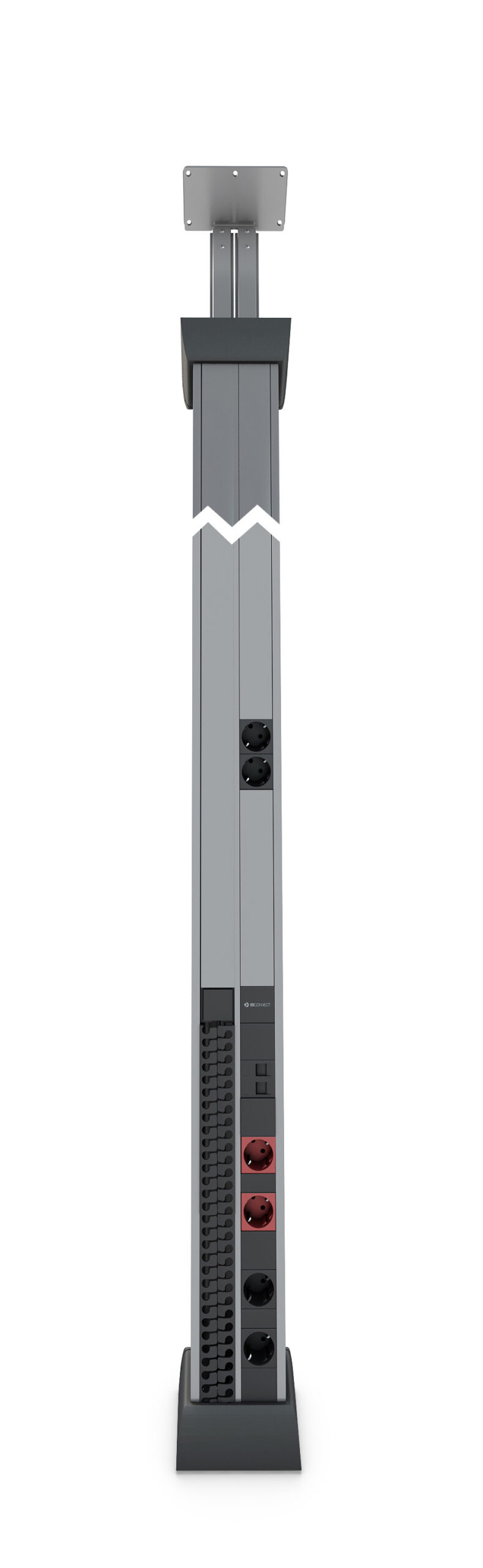 COLUMNA - 2+2xT. ELÉCTRICA + 2xT. ELÉCTRICA ROJA + 1xPLACA 2RJ45 + ORGANIZADOR